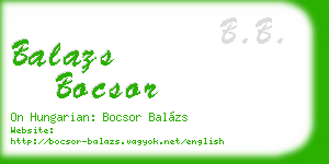 balazs bocsor business card