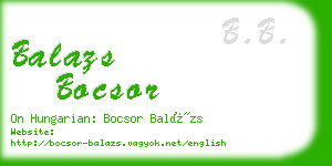 balazs bocsor business card